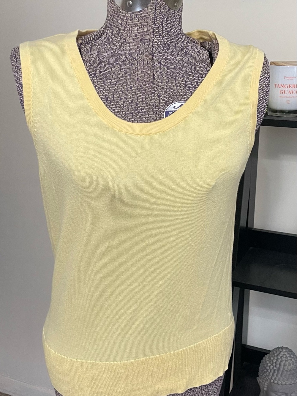 Talbots Soft Lemon Scoop Neck Tank